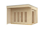 Aiamaja Tokio2, 11.6m2, sein 19mm, Naturaalne/Kivihall