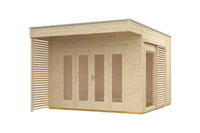 Aiamaja Tokio2, 11.6m2, sein 19mm, Naturaalne/Kivihall
